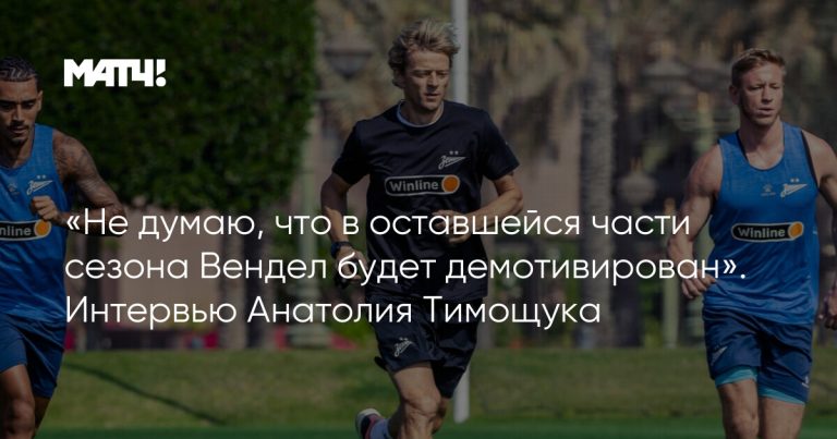 «Не думаю, что в оставшейся части сезона Вендел будет демотивирован». Интервью Анатолия Тимощука
